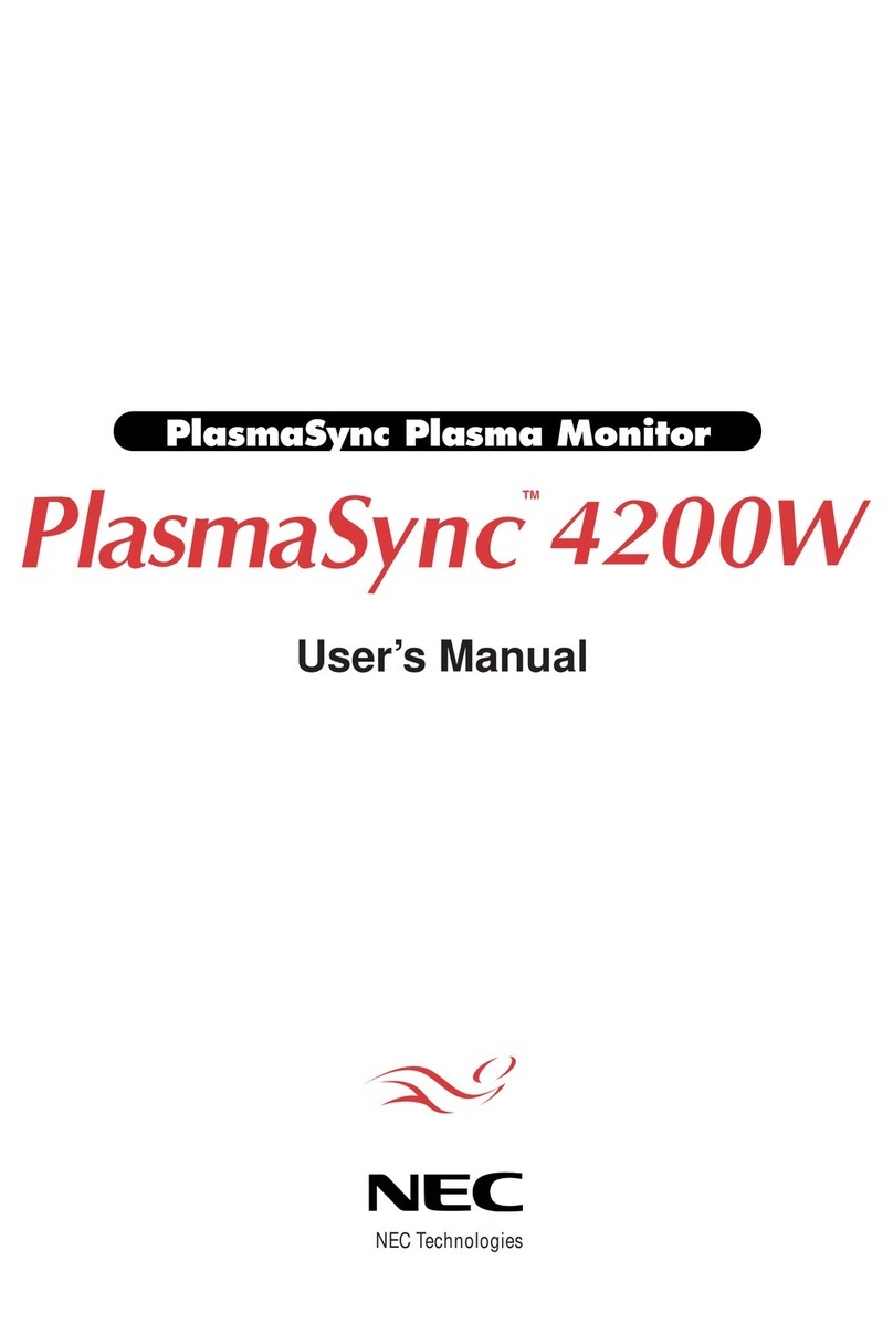 NEC PlasmaSync 4200W Manuel utilisateur