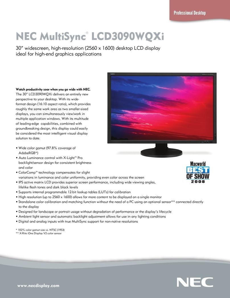 NEC MultiSync LCD3090WQXi Manuel utilisateur
