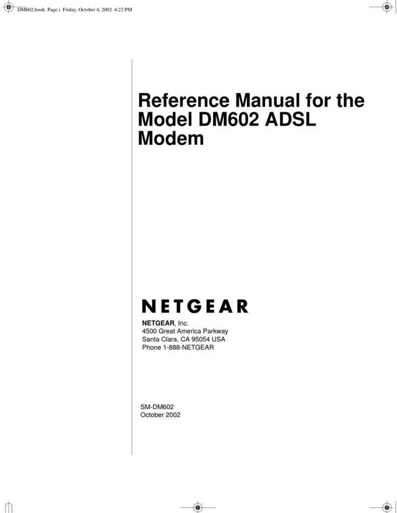 NETGEAR DM602 - ADSL-Modem - 8 Mbps DSL Modem Manuel utilisateur