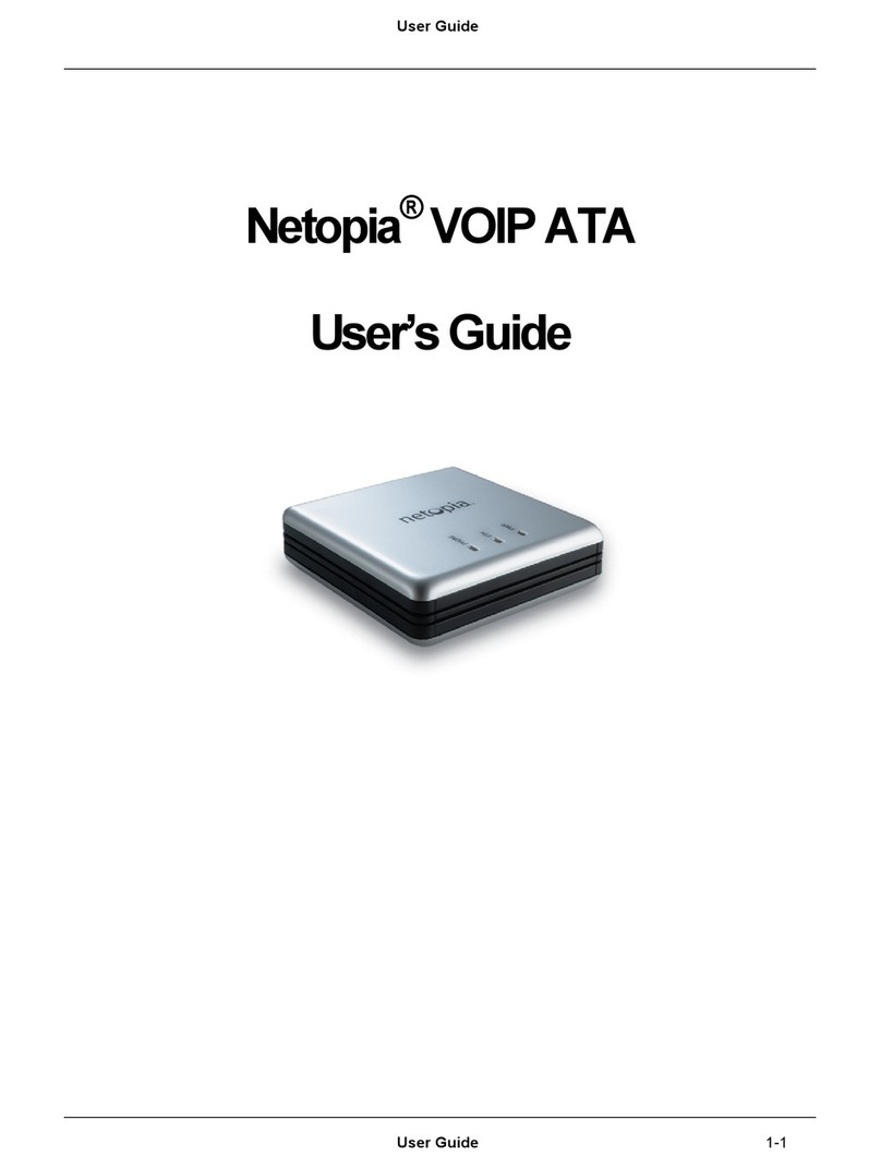 Netopia Network Adapater Manuel utilisateur