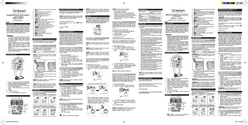 Oregon Scientific RA123 Manuel utilisateur