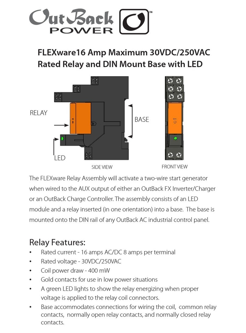 Outback Power Systems FLEXware16 Amp Maximum 250VAC Manuel utilisateur