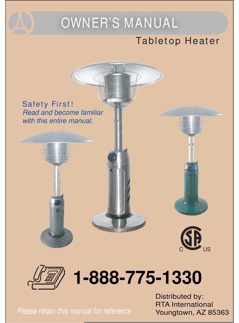 Ocean Electronic Tabletop Heater Manuel utilisateur