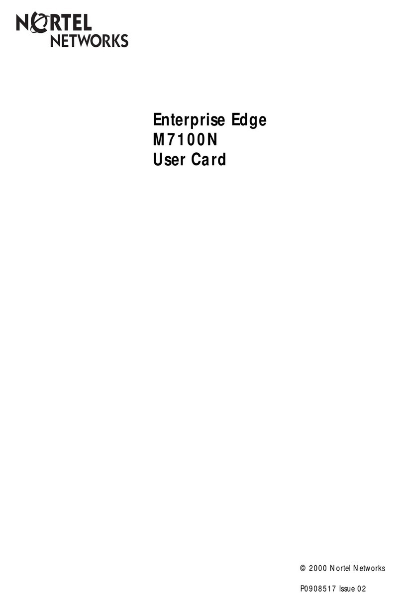 Nortel M7100N Manuel utilisateur
