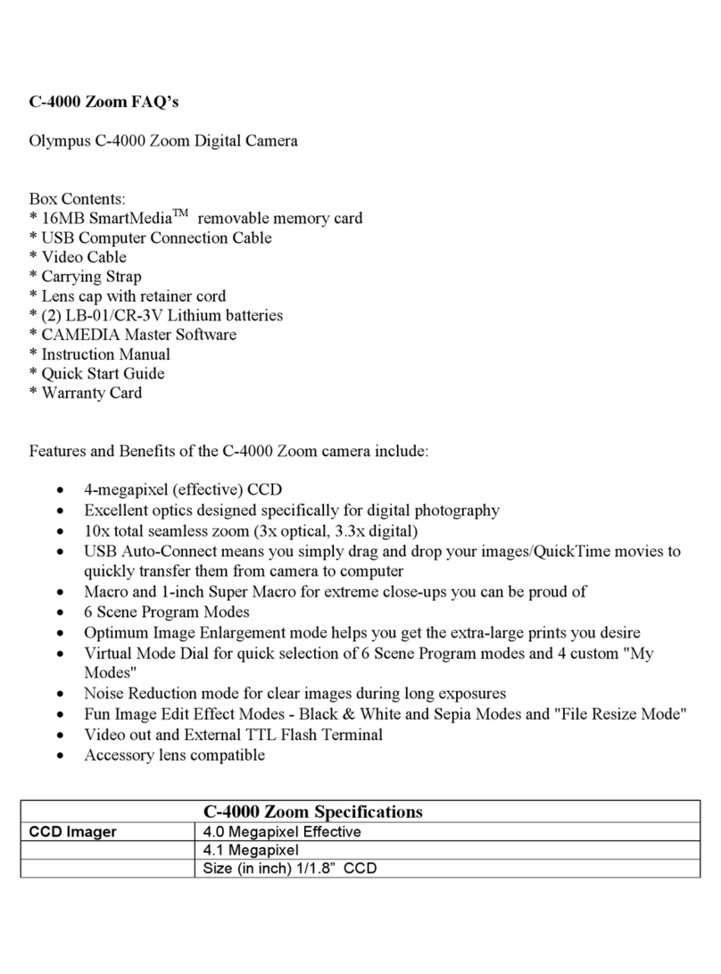 Olympus C 4000 - CAMEDIA Zoom Digital Camera Guide d'installation