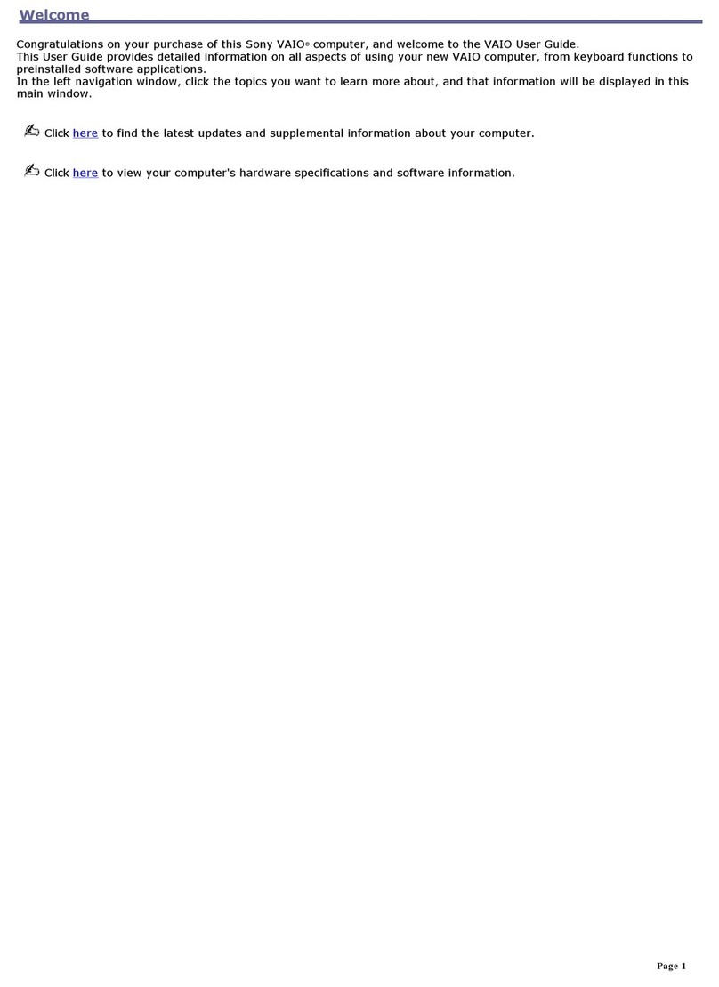 Sony PCG-VX88 VAIO User Guide  (primary manual) Manuel utilisateur