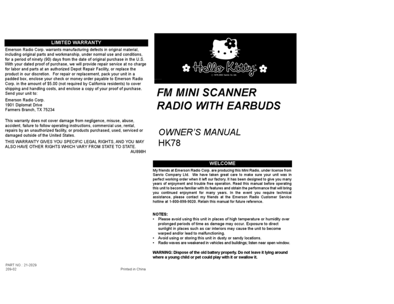 Emerson HK78 Manuel utilisateur