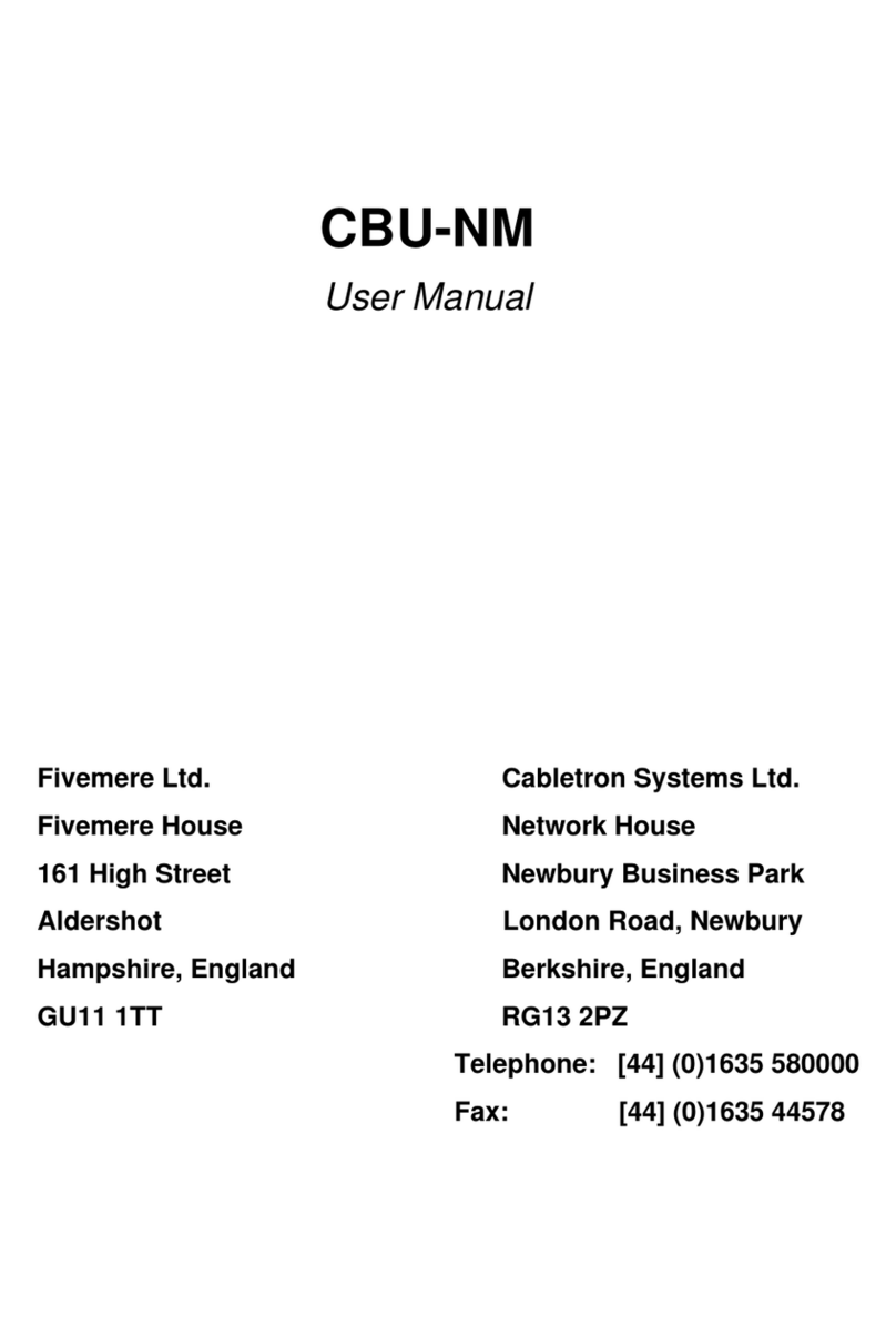 Cabletron Systems CBU-NM Manuel utilisateur Cabletron Systems CBU-NM Manuel utilisateur