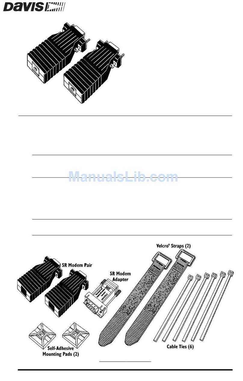 DAVIS Short-Range Modem Pair Manuel utilisateur DAVIS Short-Range Modem Pair Manuel utilisateur