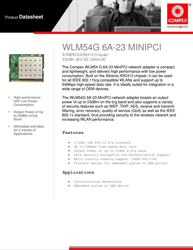 Compex WLM54G Manuel utilisateur