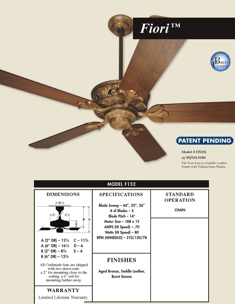 Craftmade FI52 Manuel utilisateur