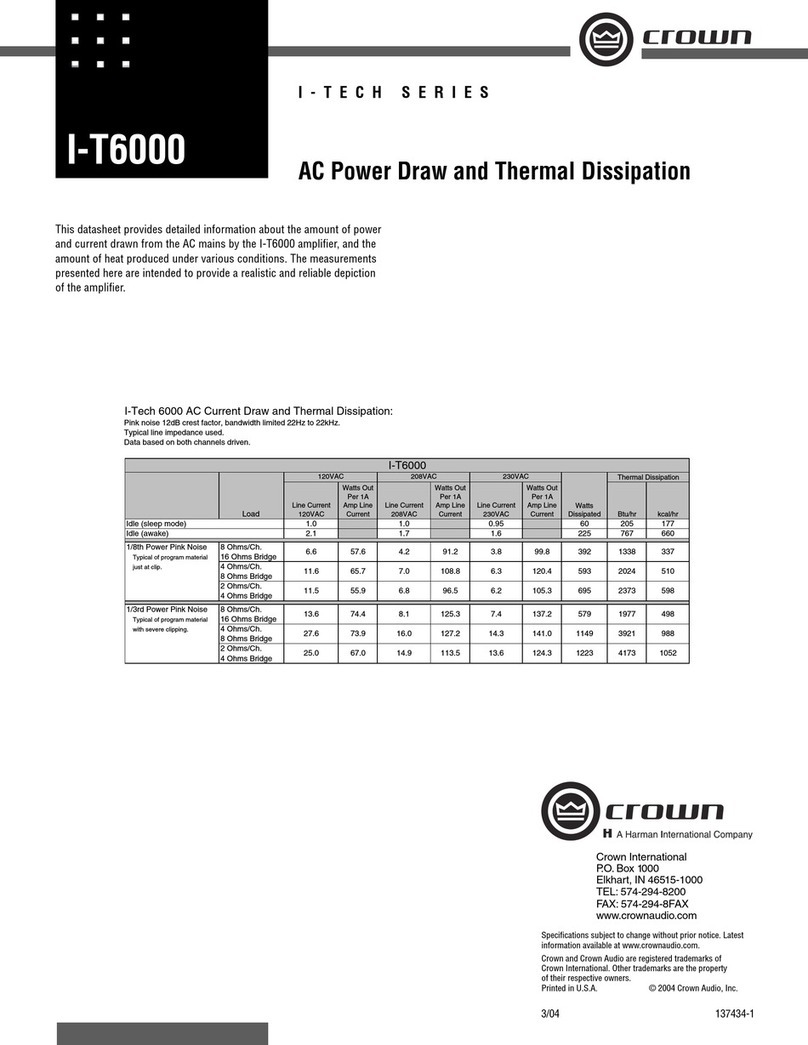 Crown I-Tech I-T6000 Manuel