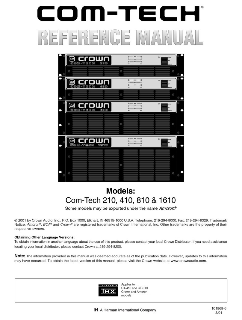 Crown Com-Tech CT-210 Manuel utilisateur