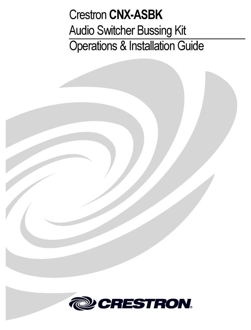 Crestron CNX-ASBK Comment utiliser