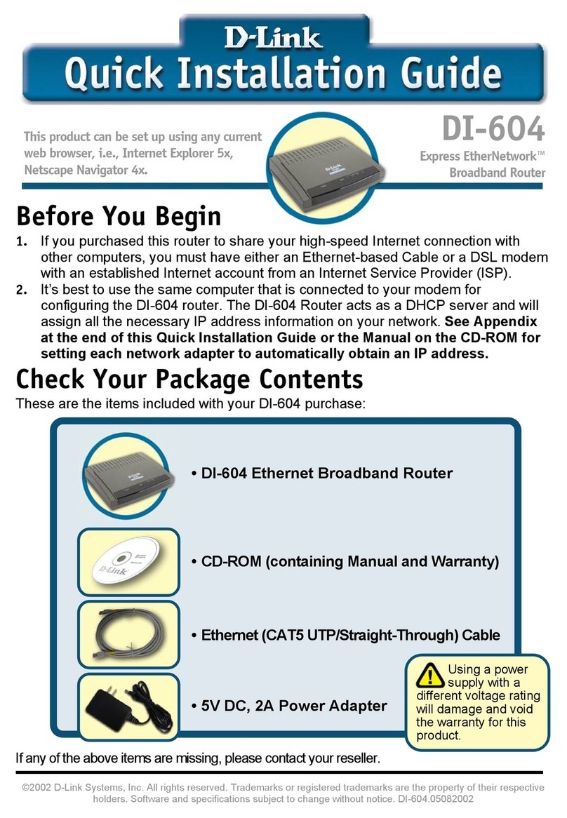 D-Link Express EtherNetwork DI-604 Manuel utilisateur