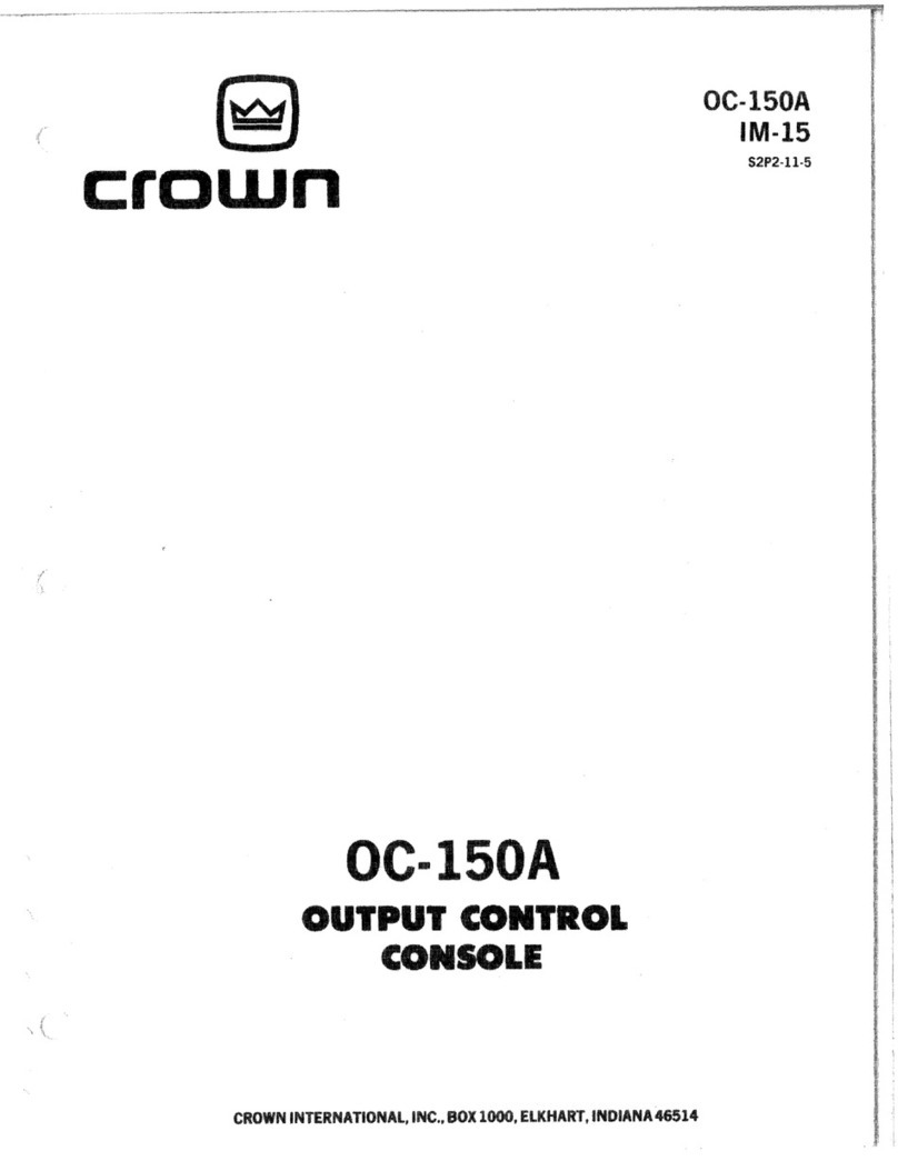 Crown OC-150A Manuel utilisateur