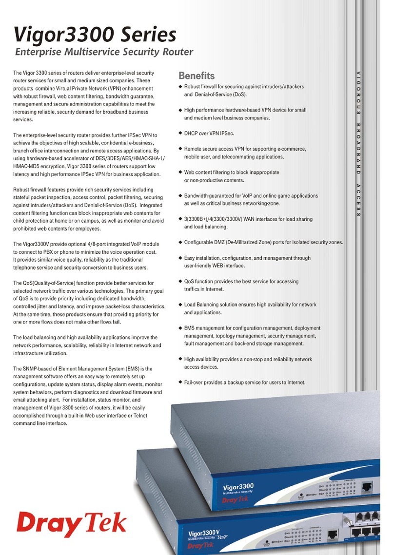 Draytek Vigor 3300 Series Manuel utilisateur
