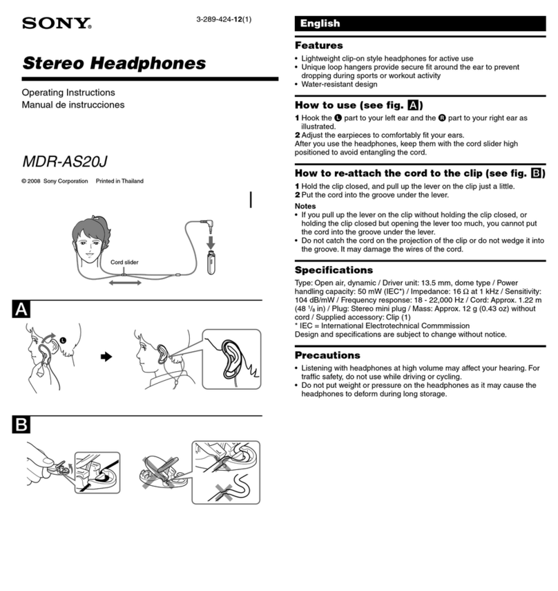Sony MDR-AS20J Manuel utilisateur