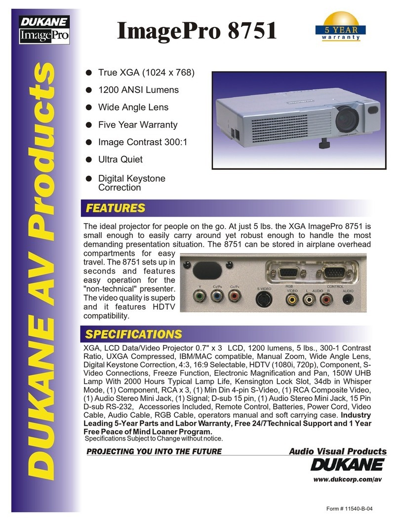 Dukane ImagePro 8751 Manuel utilisateur