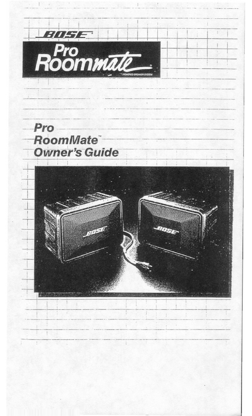 Bose Pro Roommate Manuel utilisateur Bose Pro Roommate Manuel utilisateur