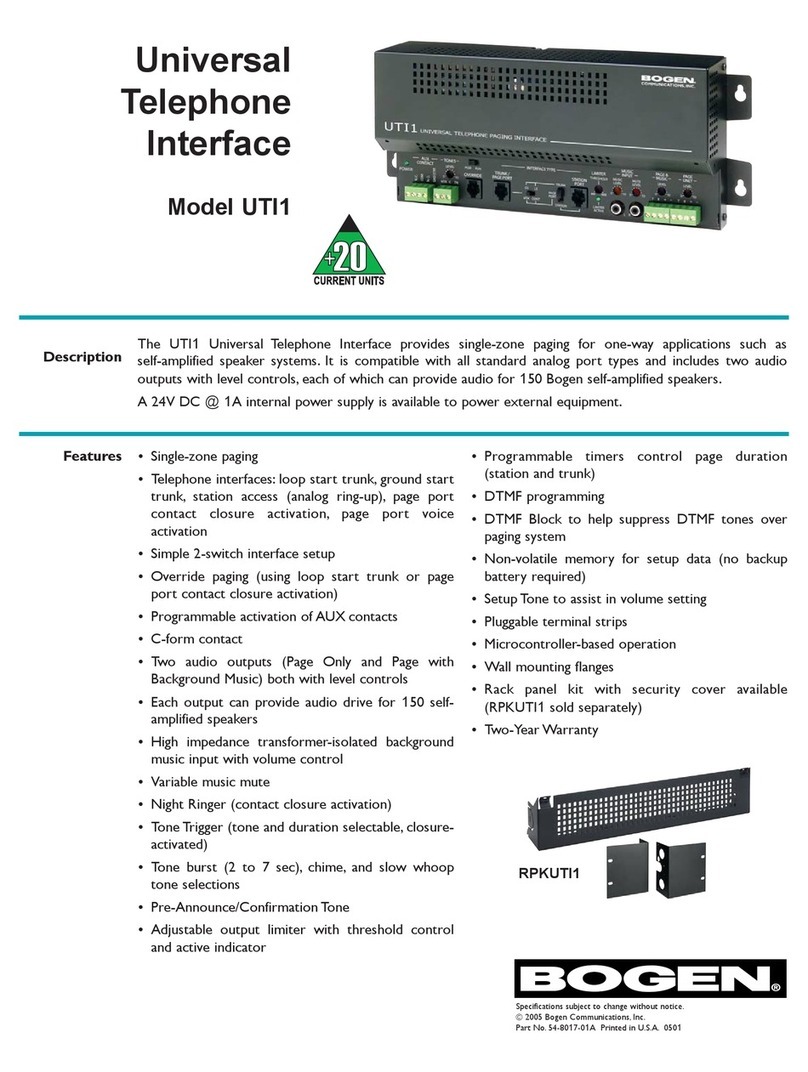 Bogen UTI1 Manuel utilisateur
