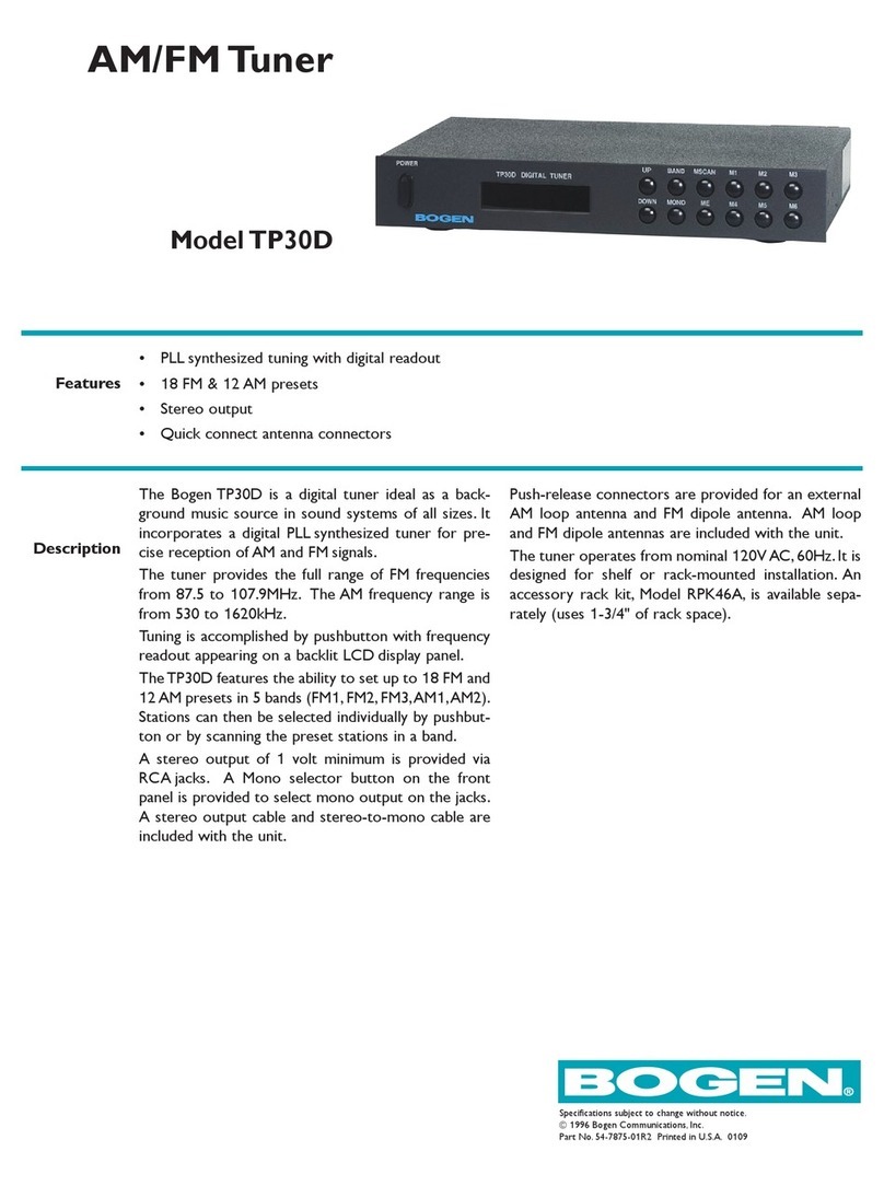 Bogen TP30D Manuel utilisateur