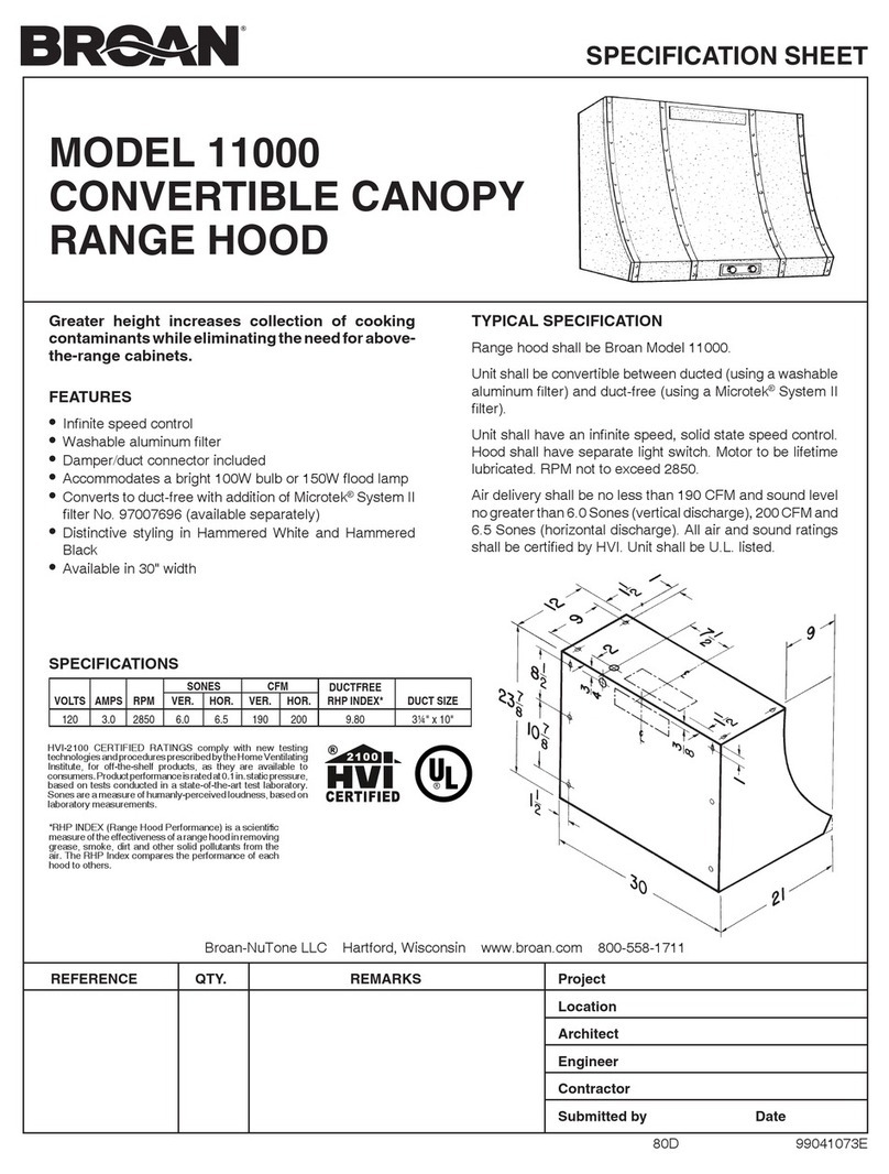 NuTone 113022 Manuel utilisateur