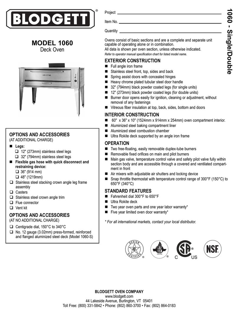 Blodgett 1060 Manuel utilisateur