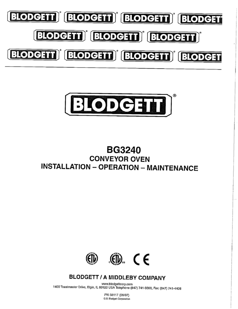 Blodgett BG3240 Manuel utilisateur