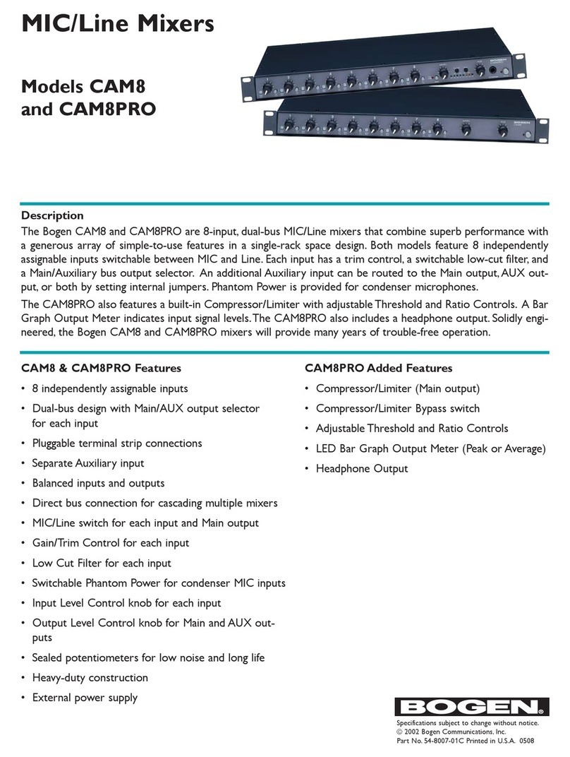 Bogen CAM8 Manuel utilisateur