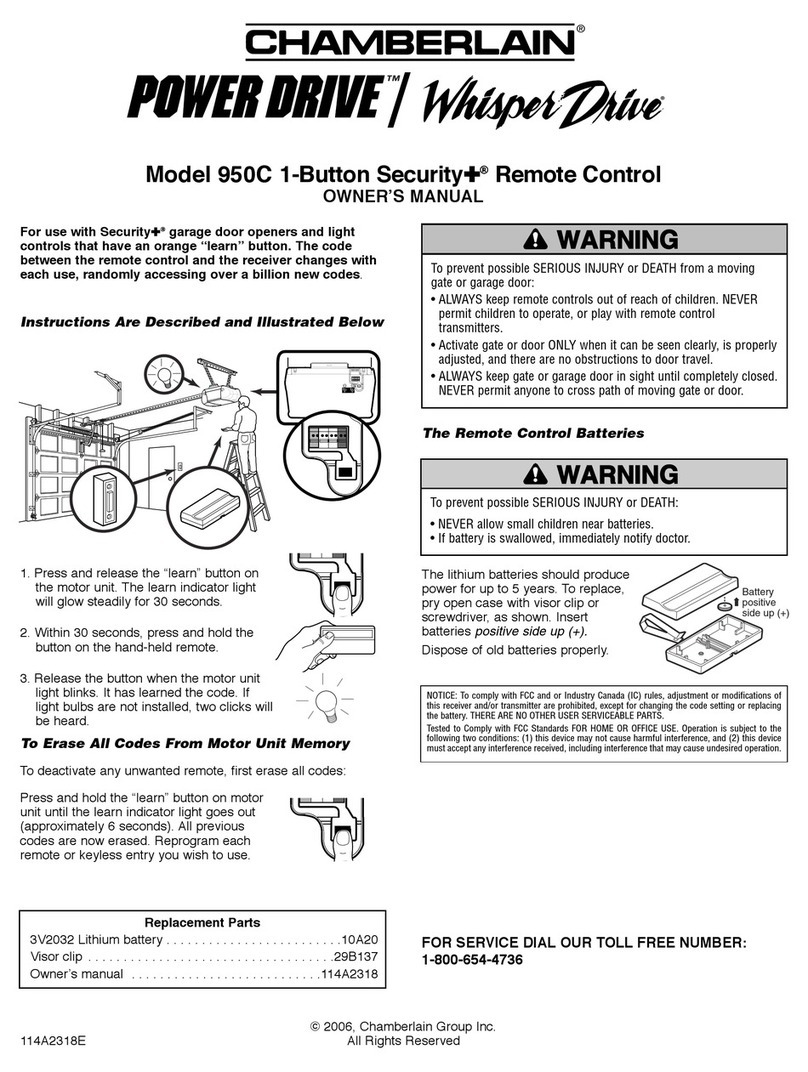 Chamberlain Security+ 950C Manuel utilisateur