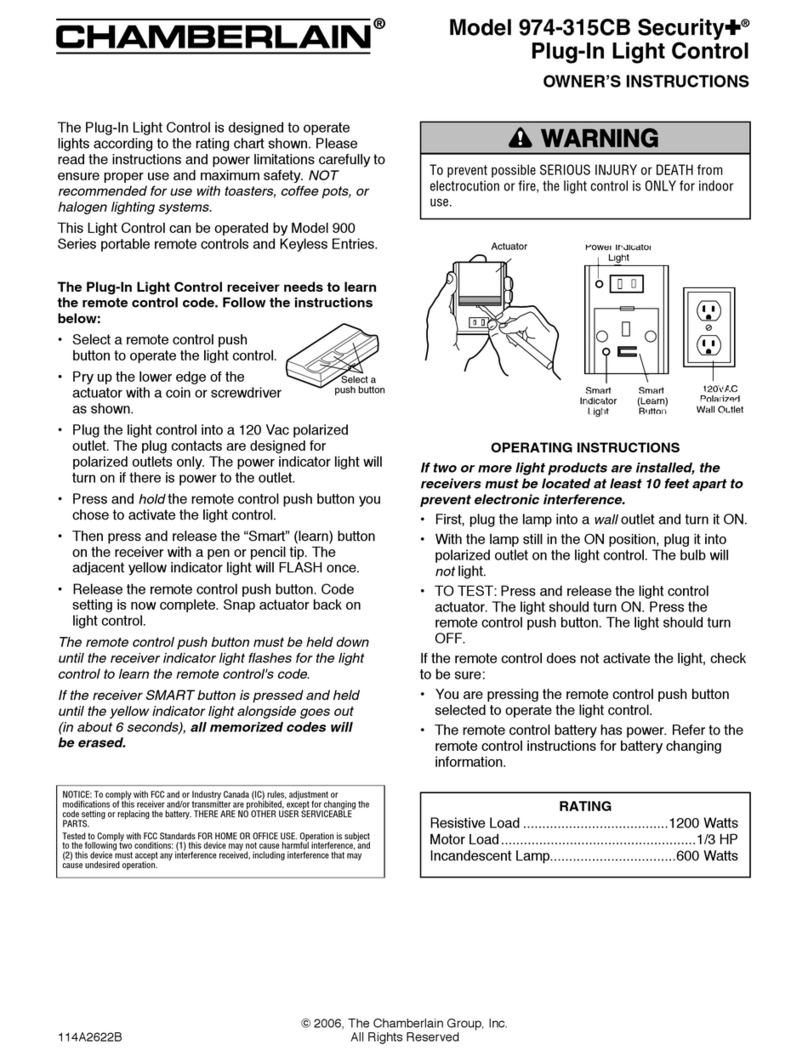 Chamberlain Security+ 974-315CB Manuel utilisateur