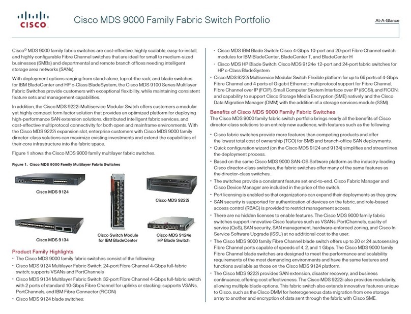 Cisco Cisco mds 9124 - fabric switch Manuel utilisateur