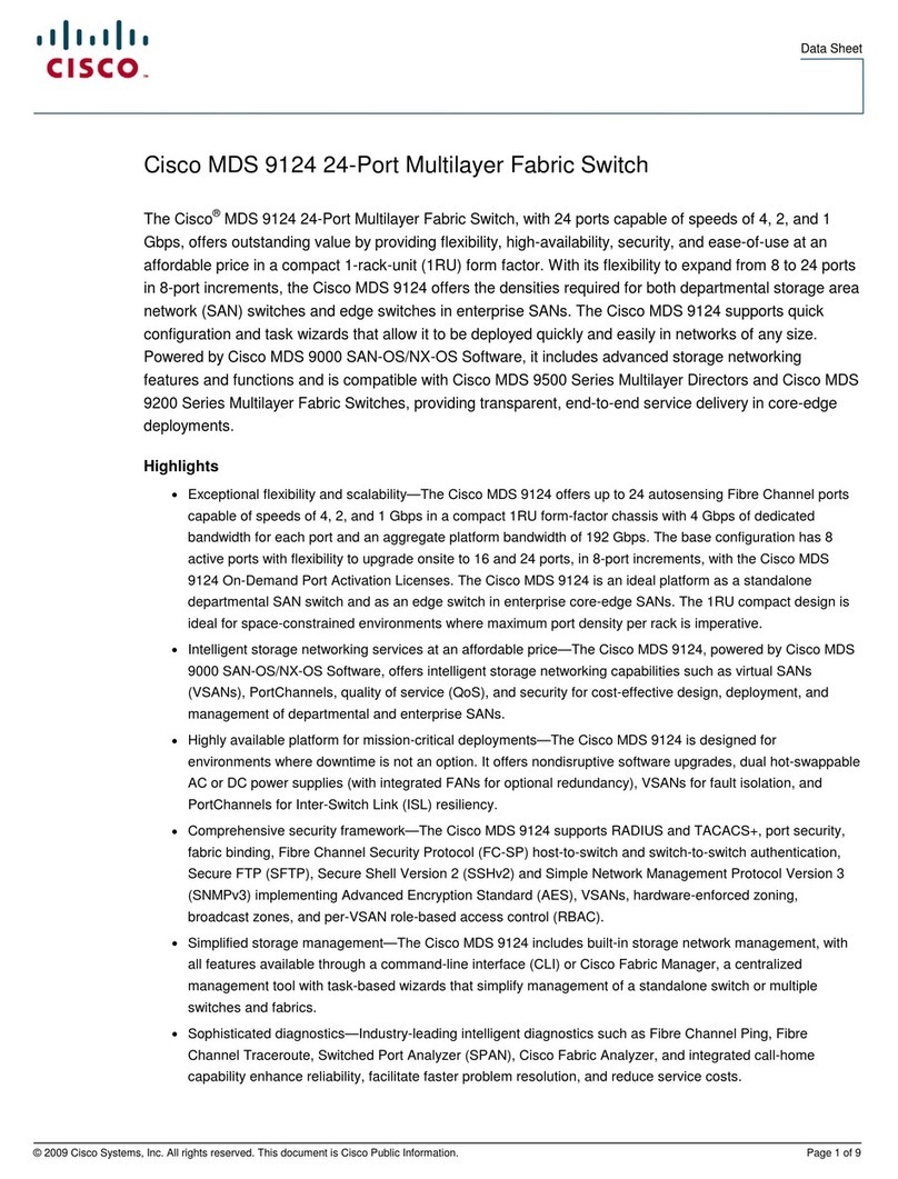 Cisco Cisco mds 9124 - fabric switch Manuel utilisateur