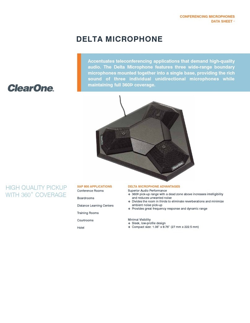 Clear One Delta Manuel utilisateur