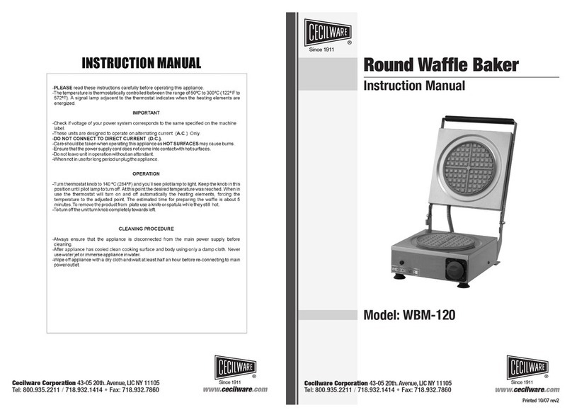 Cecilware WBM-120 Manuel utilisateur