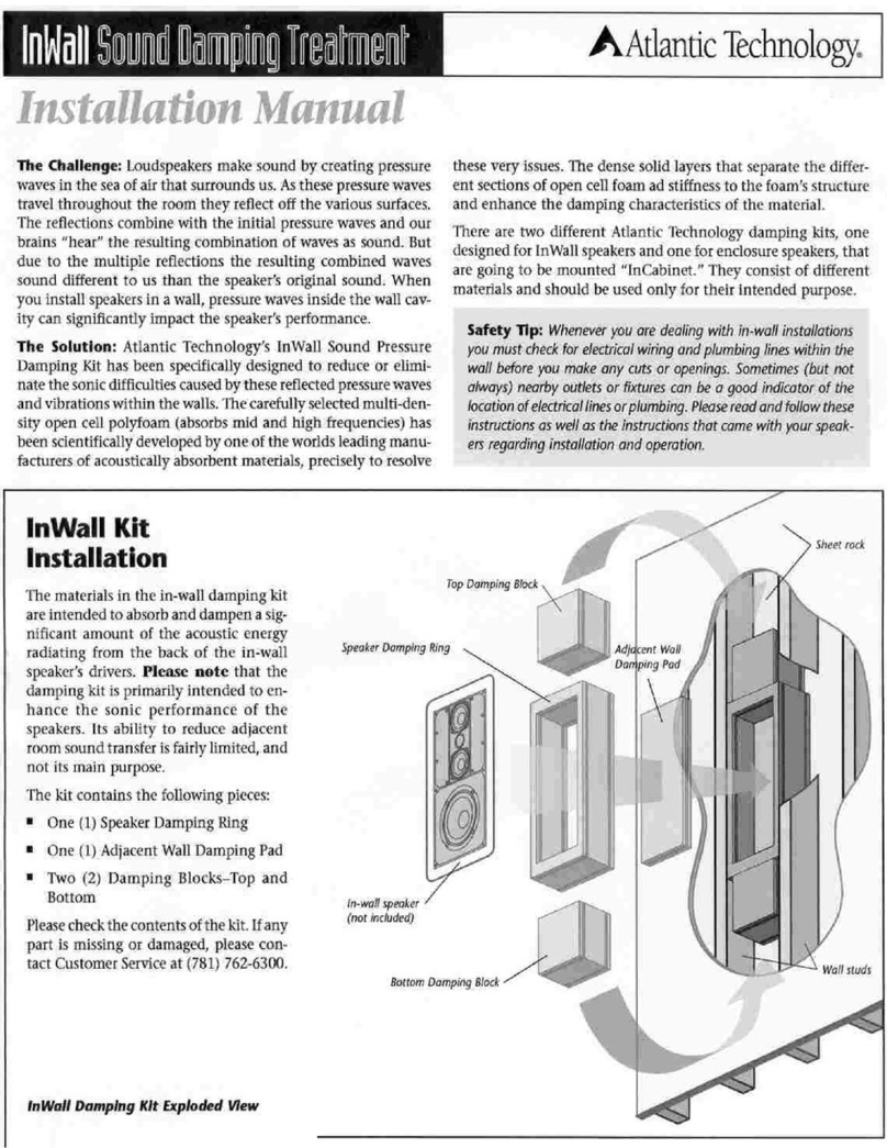 Atlantic Technology Inwall damping kit Manuel utilisateur
