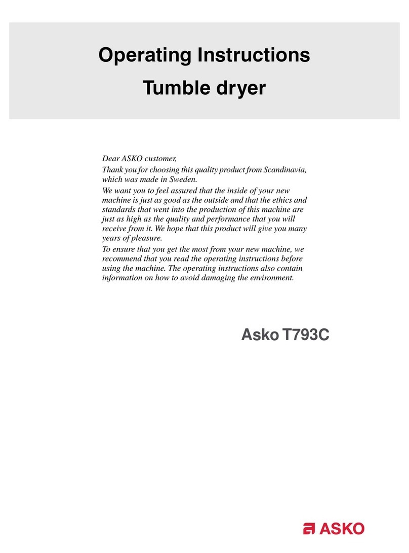 Asko T793 Manuel utilisateur Asko T793 Manuel utilisateur