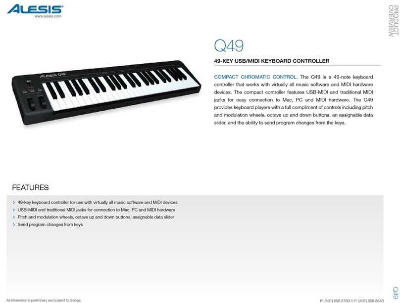 Alesis Q49 Manuel utilisateur