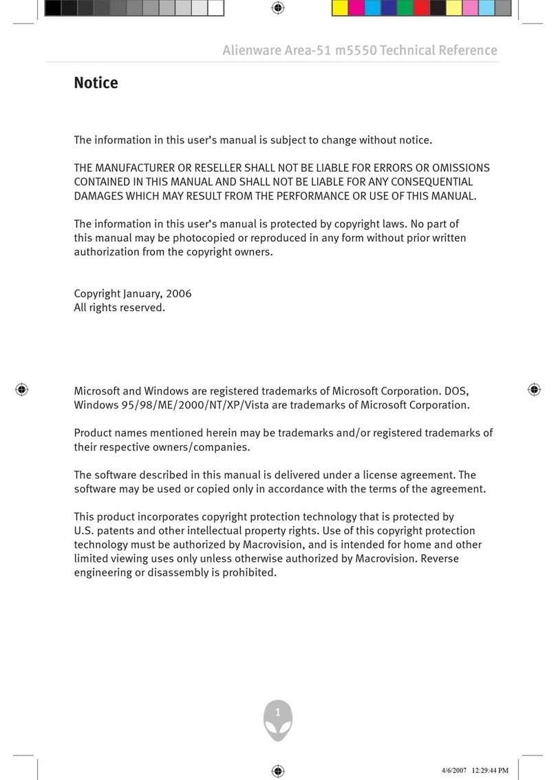 Alienware Area-51 m5550 Manuel utilisateur