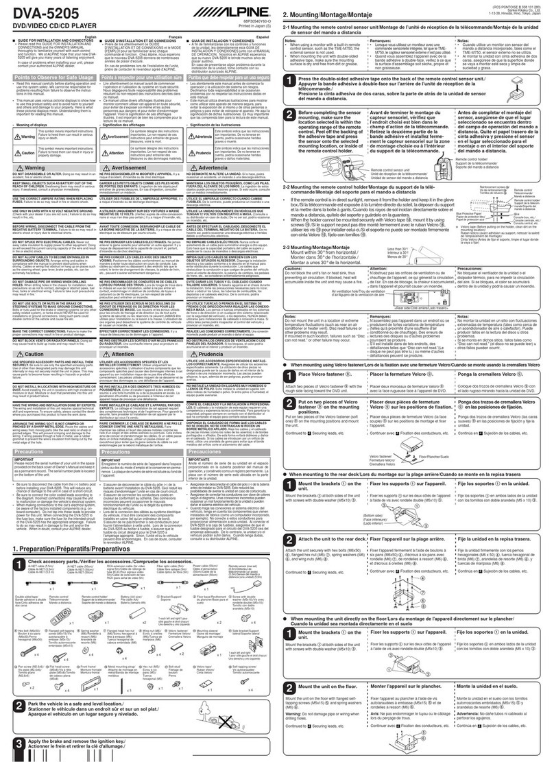 Alpine DVA-5205 Manuel utilisateur