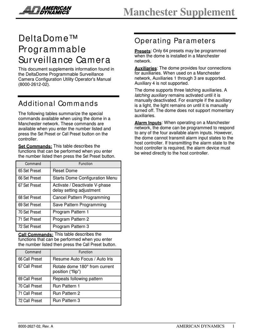 American Dynamics AD715LS Series Manuel du propriétaire American Dynamics AD715LS Series Manuel du propriétaire