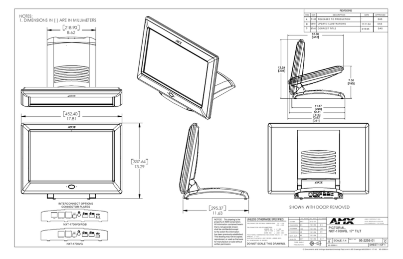 AMX Modero NXT-1700VG Instructions d'utilisation