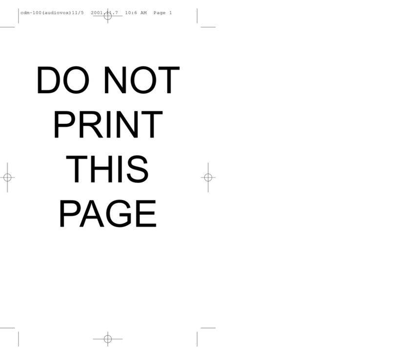 Audiovox CDM-100 Manuel utilisateur