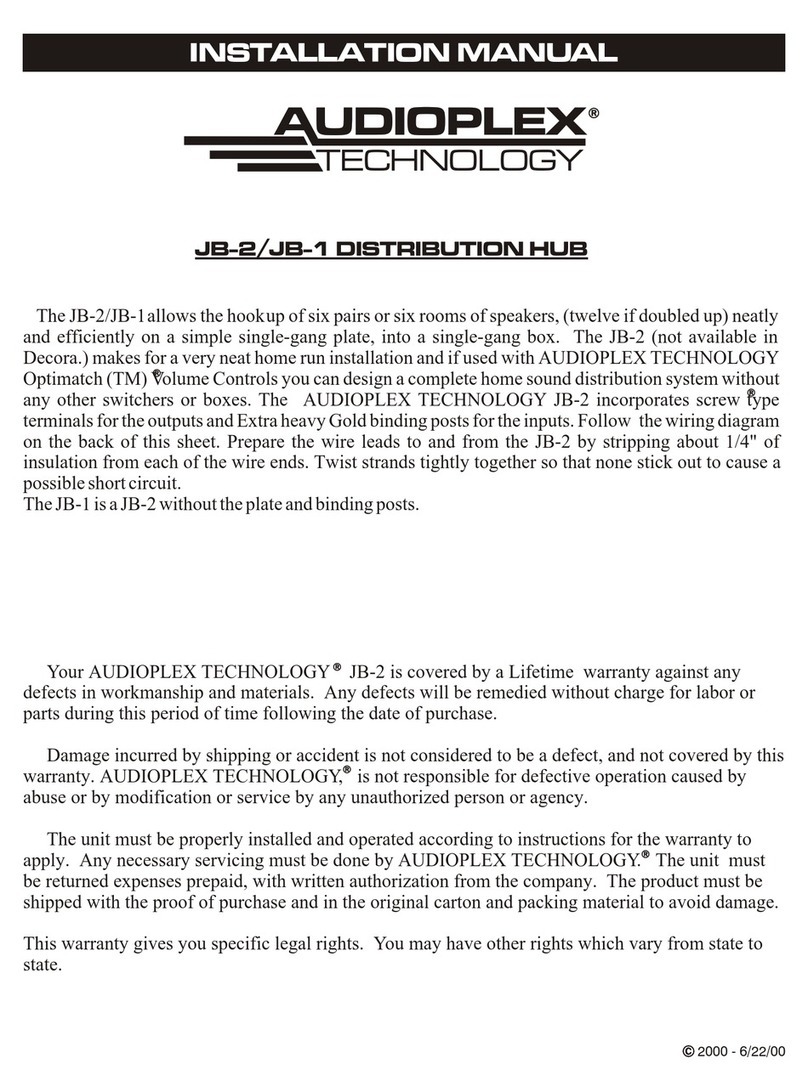 Audioplex JB-1 Manuel utilisateur