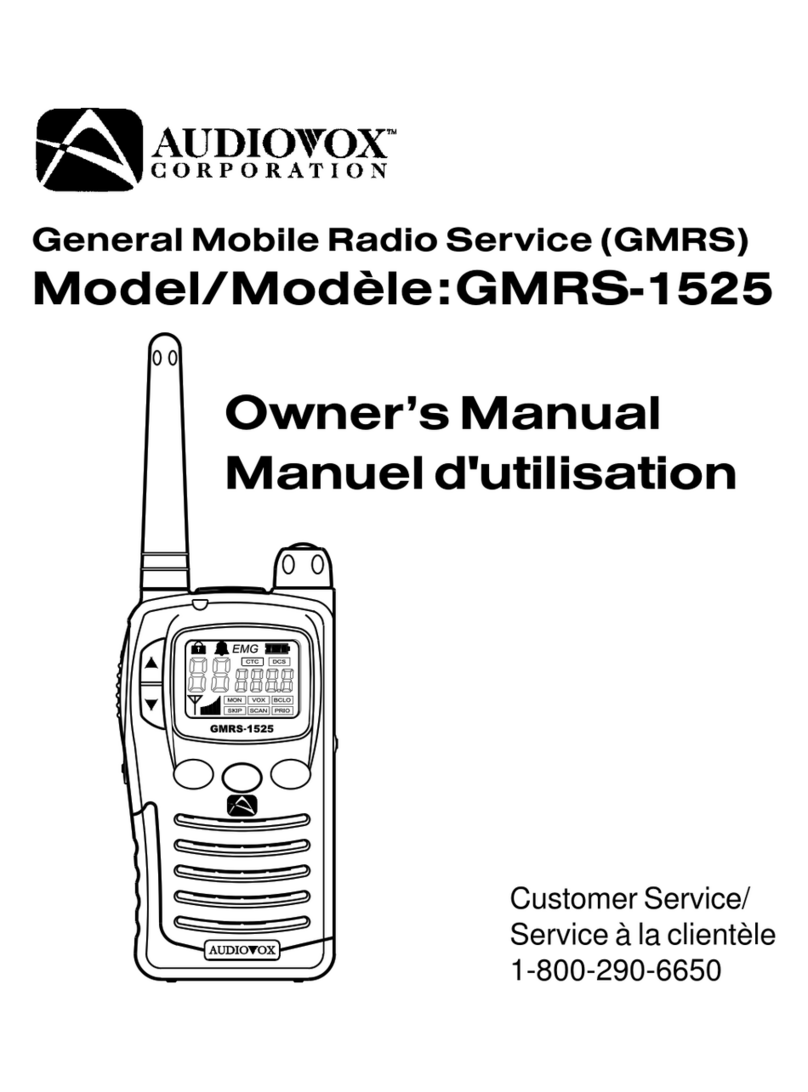 Audiovox GMRS-1525 Manuel utilisateur