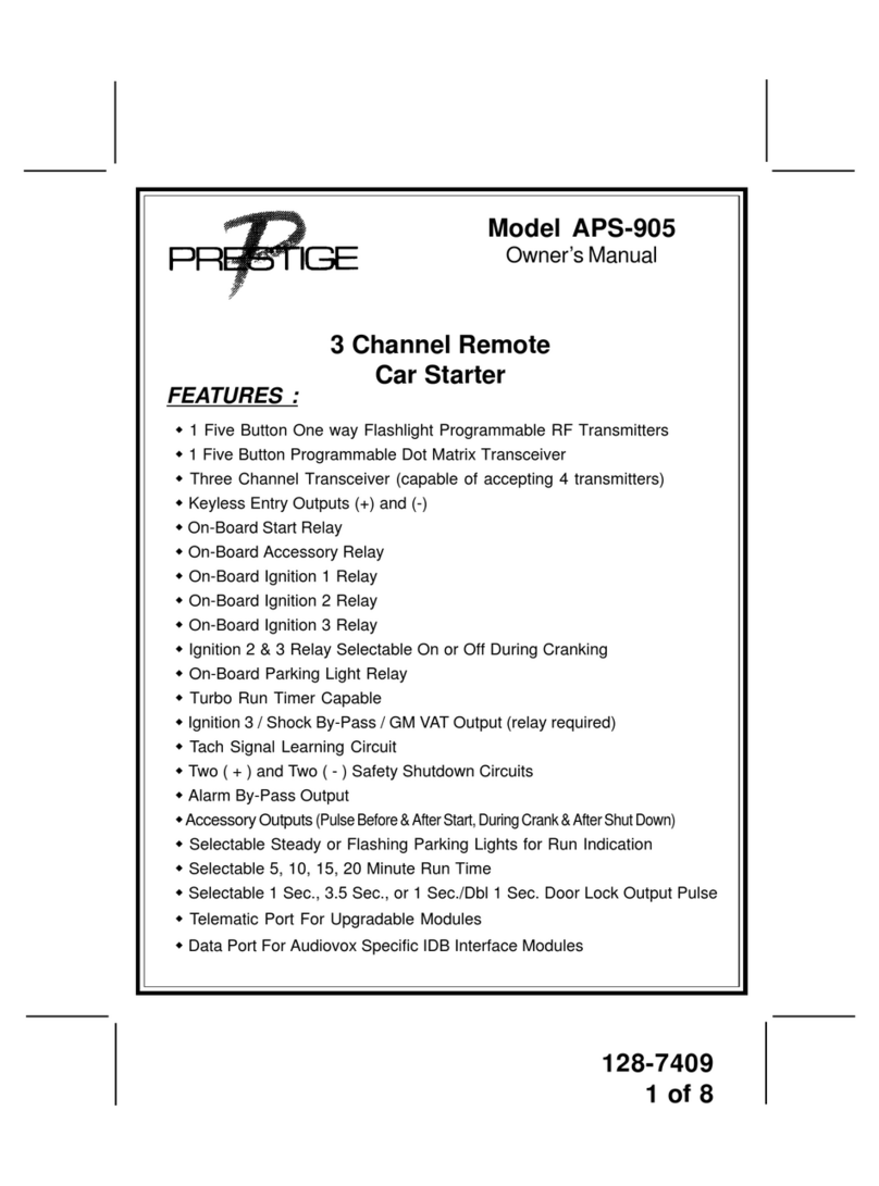 Audiovox Prestige APS-905 Manuel utilisateur