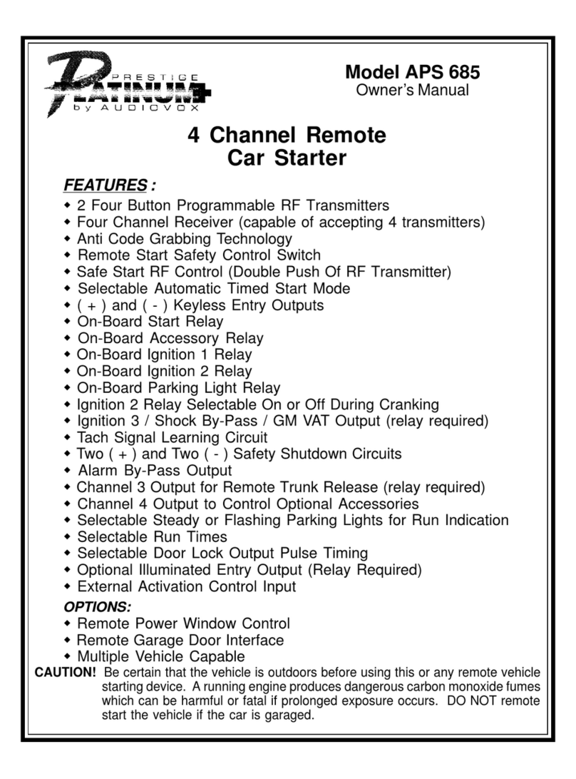 Audiovox APS 685 Manuel utilisateur