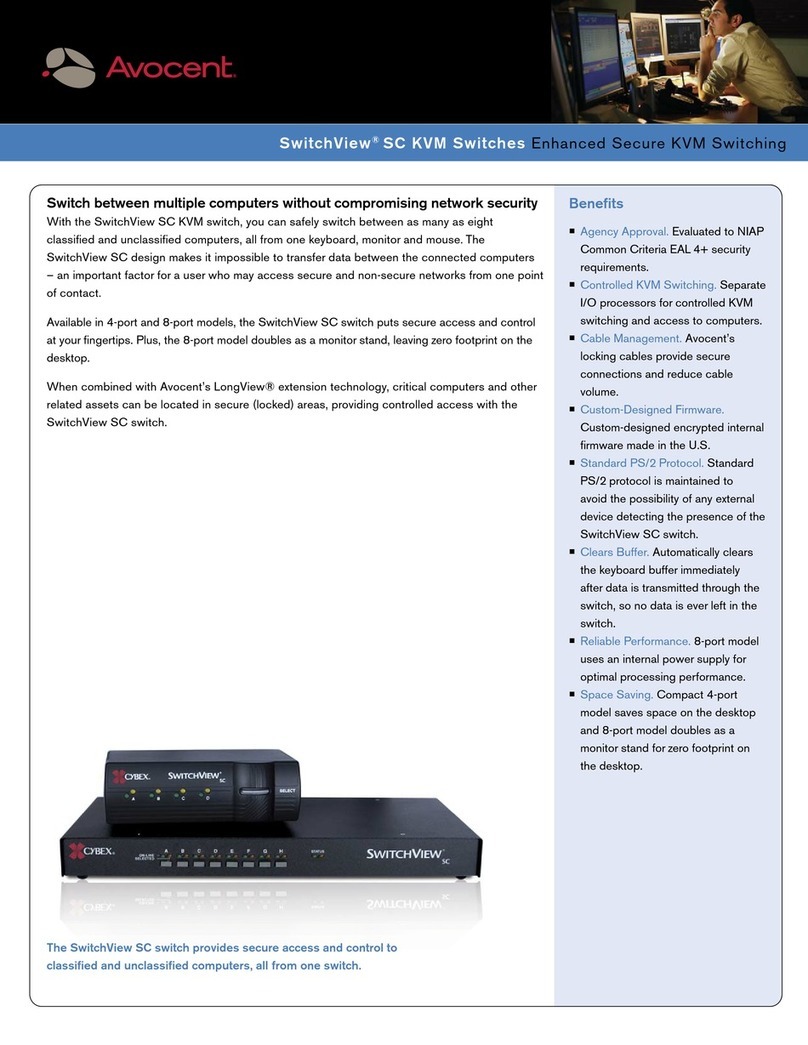 Avocent SwitchView SwitchView SC Manuel utilisateur Avocent SwitchView SwitchView SC Manuel utilisateur
