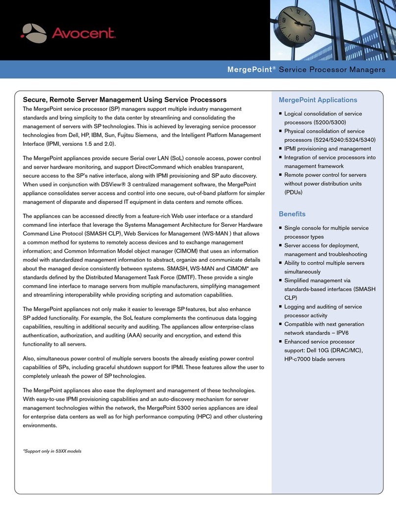 Avocent MergePoint 5200 Manuel utilisateur